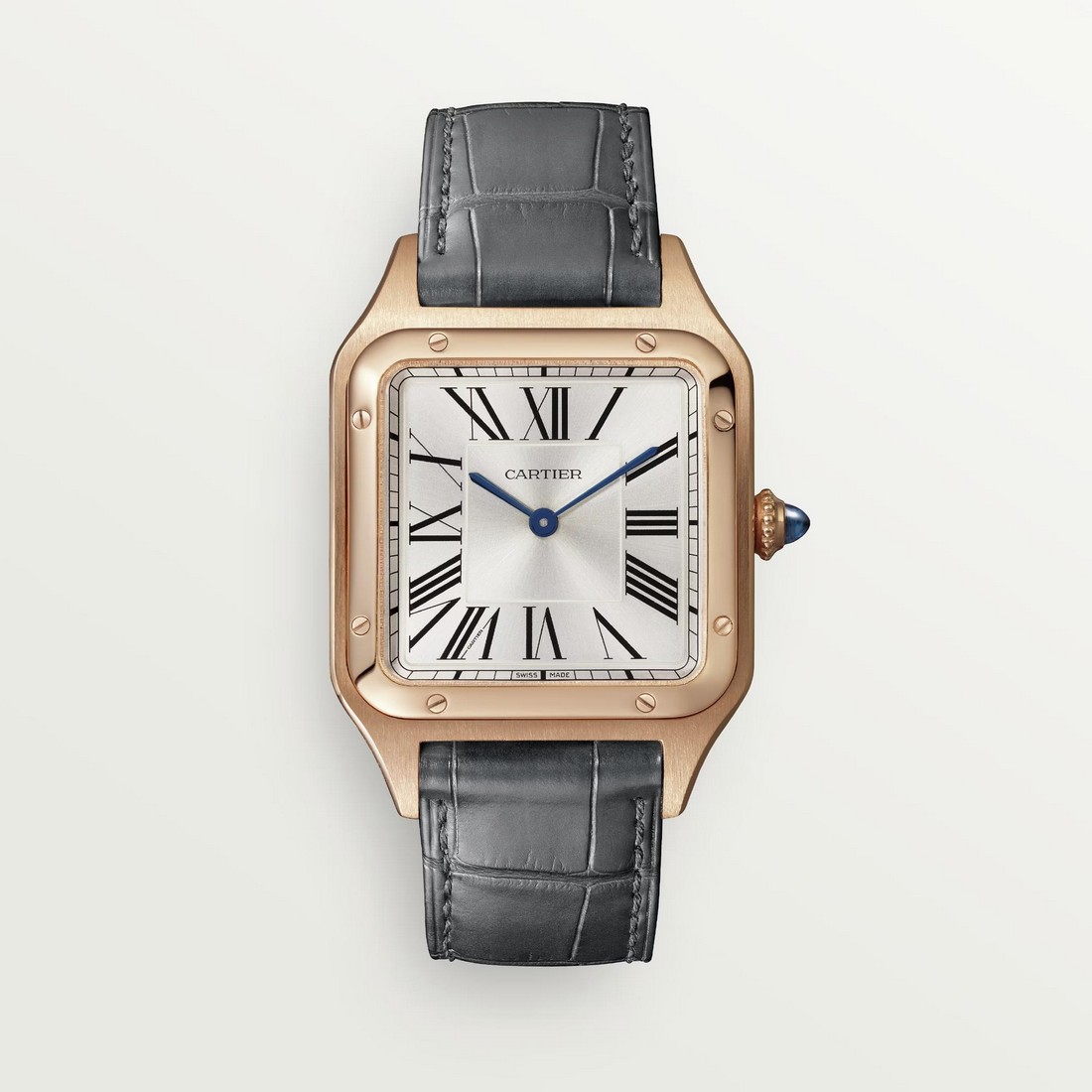 Đồng Hồ Cartier Santos-Dumont Large Watch Nữ Xám Vàng